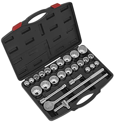 Sealey Ak2582 Socket Set 26Pc 3/4Sq Drive 12Pt Walldrive - Duometric