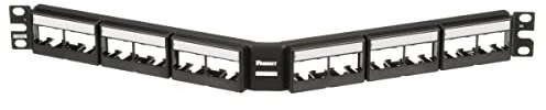 Panduit CPPLA24WBLY abgewinkelt 24-Port Patch Panel, schwarz