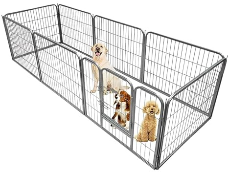 Ellie-Bo Heavy Duty 8-piece 80cm High Modular Dog Pen
