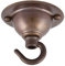 ElekTek 65mm Diameter Ceiling Chandelier Plate with Hook Antique Brass