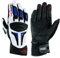A-Pro Sommer Sport Leder Gepolsterte Handschuhe Roller Motorrad Bikers Weiss/Blau L