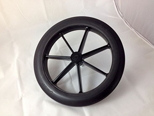 Black 315mm Rear Wheel & Tyre for NHS Style Wheelchair 12 1/2