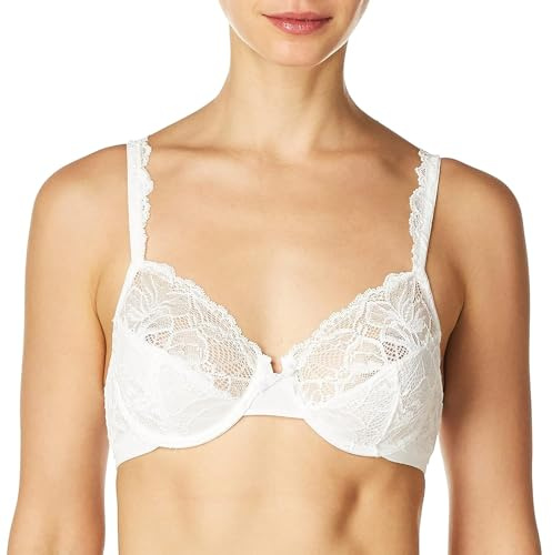 Bali womens Lace Desire Non-foam Underwire Df6543 bra, White, 42C US