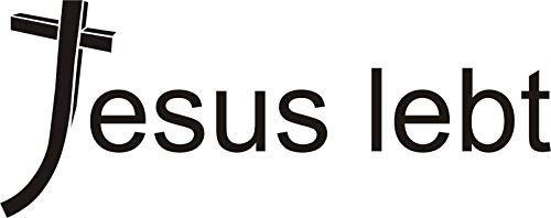 blattwerk-design Wandtattoo - Jesus lebt - Christentum - Religion- Verschiedene Größen und Farben (450 mm x 180 mm, M061 Grün)