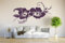 INDIGOS UG - Wandtattoo Wohnzimmer - 120cm x 64cm aubergine - Büro Wohnzimmer Hotel Küche Dekoration - geeignet für Wohnzimmer, Kinderzimmer oder
