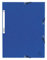 Exacompta 55302E Packung (mit 10 Sammelmappen, mit Rückenetikette, 355 g, 3 Klappen, Gummizug, DIN A4, 21 x 29,7 cm) 10 Stück blau