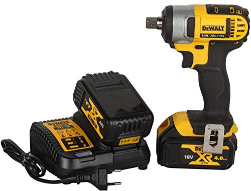 DEWALT DCF880M2-QW Trapano Avvitatore a Impulsi Attacco 1/2, 4.0 Ah, Motore Brushless, con Doppia Batteria in Valigetta, 18 V