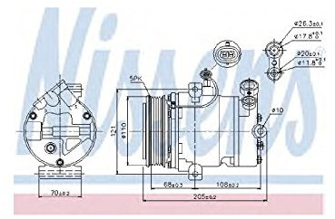 NISSENS 89197 Kompressor, Klimaanlage