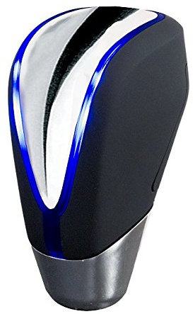 Simoni Racing Schaltknauf Brio Led - Schwarz/Chrom + Blaue LED
