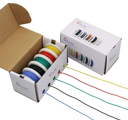 Striveday™ Flexible Silicone Wire 24AWG Electric Cable 24 Gauge Copper Hook Up 300V Electronic Stranded DIY Box-1