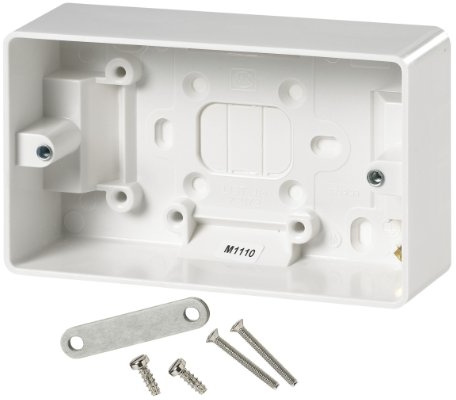 Mk K2172WHI 2-Gang 40mm Box for 45A Switches
