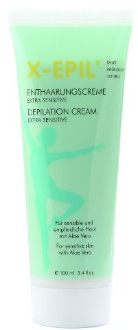 X-Epil Enthaarungscreme Extra Sensitive mit Aloe Vera, 2er Pack (2 x 100 ml) für sensible und empfindliche Haut (Frauen)