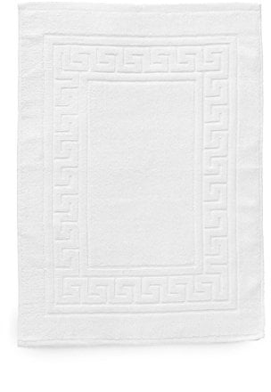 Euroricami Viterbo - Tappeto da Bagno in Puro Cotone Bianco, Arredo Elegante per Scendi Doccia, Dimensioni 50x70 cm, Ideale per Alberghi e B&B con Design Raffinato e Assorbenza Eccellente