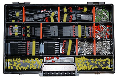 Cable Solution AMP Superseal Starter Set 1-polig bis 6-polig Sortiment Box Kasten Steckverbinder Elektrik KFZ