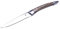 LAGUIOLE - Coffret de 6 couteaux à steak - acier inoxydable, manche métal rehaussé de bois gris - Coffret couteaux de table à offrir pour toutes les occasions - Couverts pour déjeuner ou diner