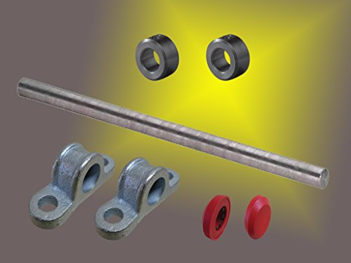 Stahlachse ø 20mm x800mm Länge mit Zubehör für Wagenbau Kippwagen Kippkarre