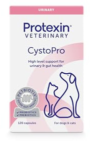 Protexin Veterinary CystoPro Capsules for Dogs and Cats, Bladder Health and Immune System Support, Meat-Free Chicken Flavour, 120 Capsules