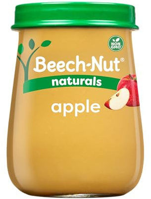 Beech-Nut Naturals Stage 1 Baby Food, Apple, 4 oz Jar (10 Pack)