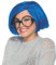 Forum Blue Sadness Joy Wig One Size Fits Most