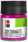 Marabu 14010005014 - Decormatt Acryl Magenta 014, 50 ml, samtmatte Acrylfarbe auf Wasserbasis, cremig und farbintensiv, speichelfest, wetterfest, zum freien Malen und Schablonieren