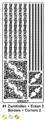 KREATIV STICKER 10x23CM, MOTIV 41, 1ST. KUPFER