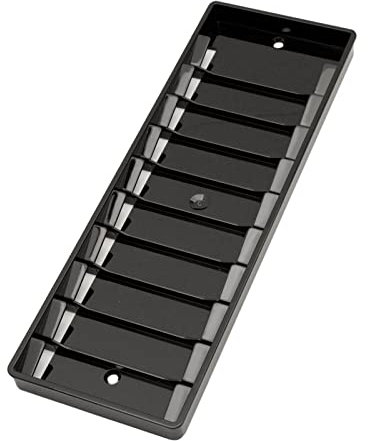 Karteo® Wandkartenhalter Kartenhalter Wandhalter schwarz für bis zu 10 Chipkarten Ausweise Dienstausweise (86 X 54 mm) Halter aus Hartplastik mit Chipdrive und REINER SCT REINERSCT kompatibel