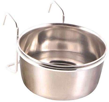 Trixie Stainless Steel Bowl with Holder Holds 300ml Diameter 9cm
