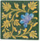 GURU SHOP Handbemalte Indische Keramikfliese, Vintage Keramik Untersetzer - Motiv 22, Grün, 10x10x1 cm, Untersetzer, Tabletts