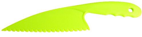 FACKELMANN Cuchillo cocina de sierra cortar verduras en plástico ABS verde, 30x6cm, 1ud.