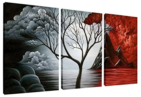 Wieco Art the Cloud Tree High Definition Canvas Print for Abstract Painting Modern Canvas Wall Art for Wall Decor XL