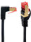 BIGtec Premium 5m 90° gewinkelt gerade/Oben Ethernet Gigabit LAN Netzwerkkabel Patchkabel Kabel schwarz vergoldet RJ45 doppelt geschirmt kompatibel zu CAT5 CAT5e CAT6 CAT6a CAT7 CAT7a