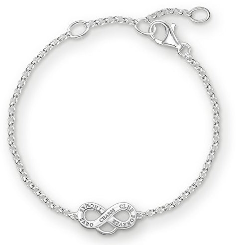 Thomas Sabo Damen Charm-Armband Infinity Charm Club 925 Sterling Silber X0204-001-12