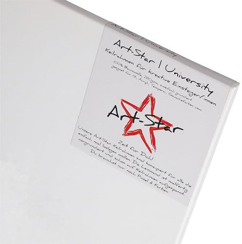 Art-Star UNIVERSITY KEILRAHMEN | 1x Leinwand vorgrundiert, malfertig bespannte Rahmen mit Leinwandtuch zum Bemalen | Format: 50x70cm