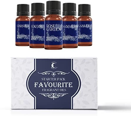 Mystic Moments Aceites Aromáticos - Paquete de Iniciación - Aceites Favoritos - 5 x 10ml - 100% Puros