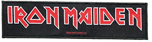 Unbekannt Iron Maiden Aufnäher - Logo - Iron Maiden Patch - Stripe Gewebt & Lizenziert !!