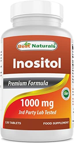 Best Naturals Inositol 1000mg 120 Tablets - Also Called Vitamin B8