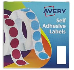 Avery 24-426 Small White Rectangle Printable, Customisable Labels in Dispenser, Hand Write Only, 25 x 50mm, 400 Labels Per Pack