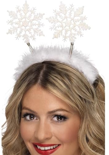 Smiffys Damen Schneeflocken Haarreif, One Size, Weiß, 24790
