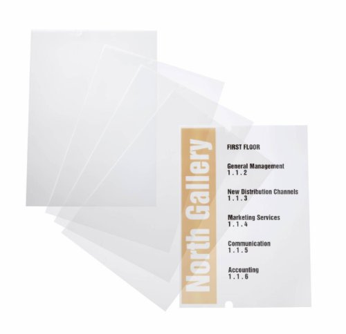 Durable EDV-beschriftbare Folie Crystal Sign refill, 210 x 297 mm, für Durable Türschilder 4825, Beutel à 10 Bögen, transparent, 483519