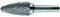 PROMAT 868682 Frässtift D.12xL.25mm HM Form H Kreuz Baumform PROMAT