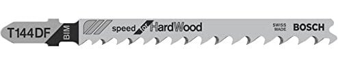 Bosch 3x Stichsägeblatt T 144 DF Speed for Hard Wood (für hartes Holz, gerader Schnitt, Professional Zubehör Stichsäge)
