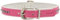 HUNTER MODERN ART LUXUS Hundehalsband, Kunstleder, Strasssteinchen, 37 (XS-S), pink/weiß