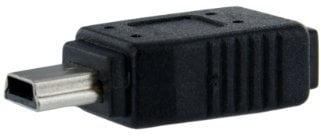 StarTech USB 2.0 Micro-B (F) to USB 2.0 Mini-B (M) Black Retail Packaged Data Adapter