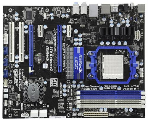ASRock 870 EXTREME3 Mainboard Sockel AMD AM3 870 4X DDR3 Speicher ATX