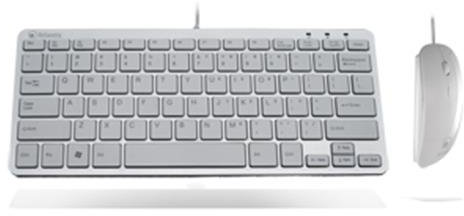 Atlantis P013-LK-8830-COMBO Kit Combo Argo Tastiera Ultraslim e Mouse Ottico USB, 3 Tasti e Scroll