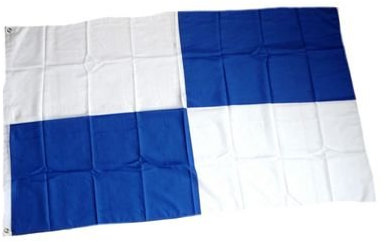 Fahne/Flagge Karo blau/weiß groß NEU 90 x 150 cm