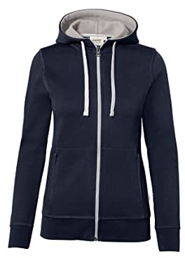 HAKRO Damen Jacke mit Kapuze Bonded - 255 - tinte/silber - Größe: S