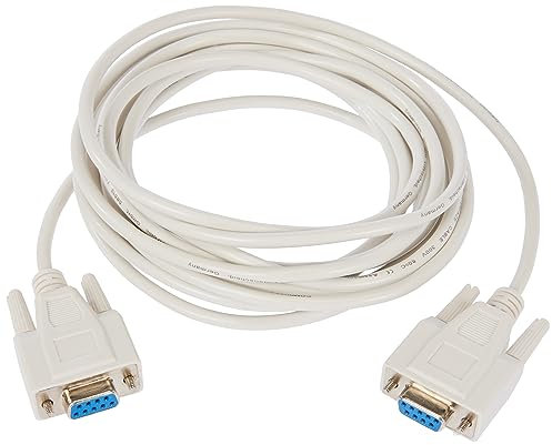 DIGITUS Serielles Anschluss-Kabel - D-Sub 9 zu D-Sub 9 - Buchse zu Buchse - 5.0m - RS-232 - RS-485 - Beige