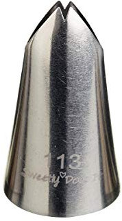 KitchenCraft Sweetly Does It Medium Piping Nozzle, Leaf Tip, Stainless Steel, 17 mm,Silver