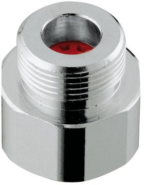 GROHE Adapter mit Durchflussbegrenzer (wassersparend,24.8 x 8.2 x 4.8 cm, langlebig, robust), chrom, 42255000